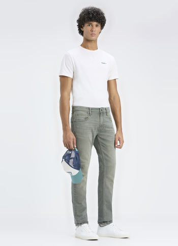 Men Grey Mid Rise Slim Fit Stretchable Jeans