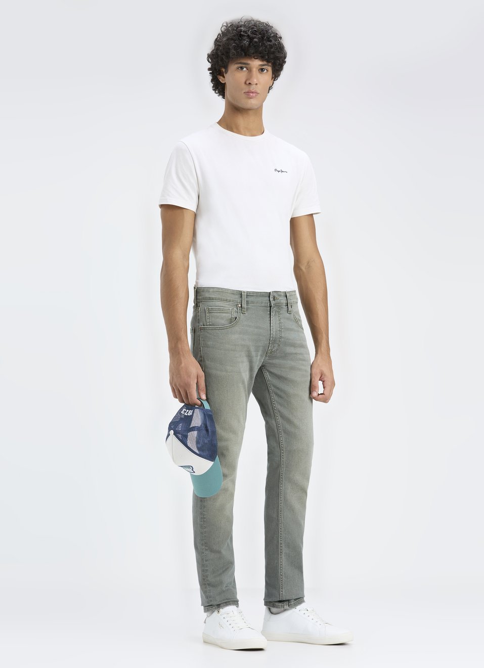 Men Grey Mid Rise Slim Fit Stretchable Jeans, , large image number 0