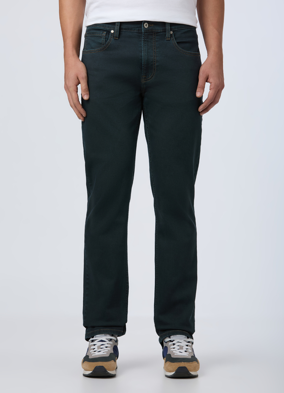 Men Blue Mid Rise Straight Fit Jeans, , large image number 1