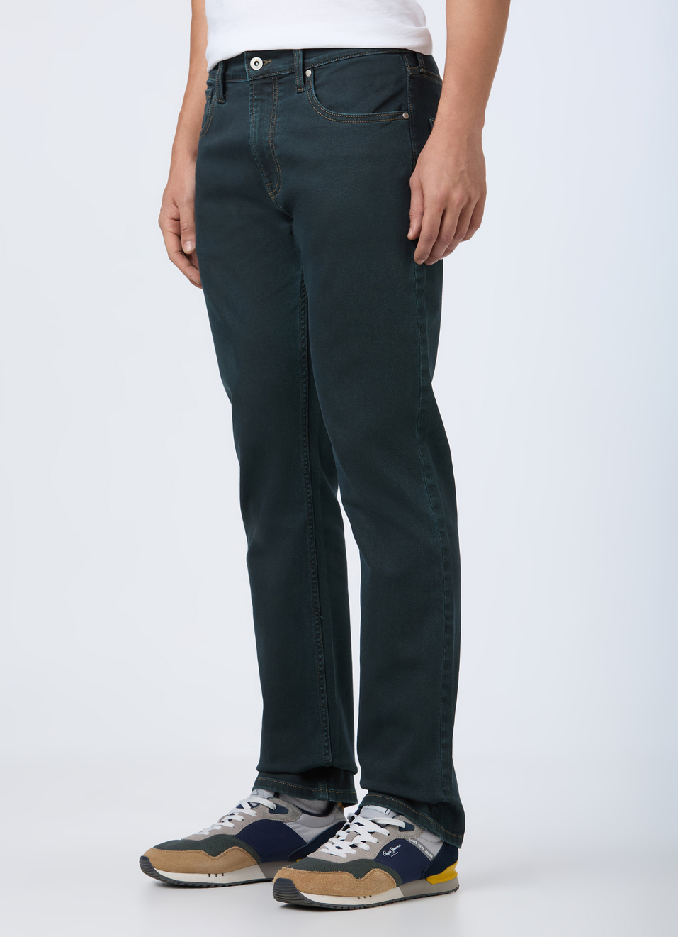 Men Blue Mid Rise Straight Fit Jeans, , large image number 3