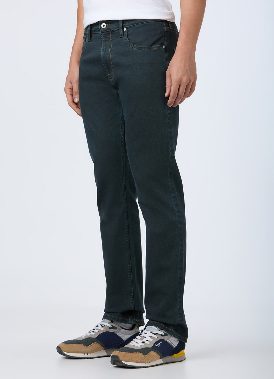 Men Blue Mid Rise Straight Fit Jeans, , large image number 5