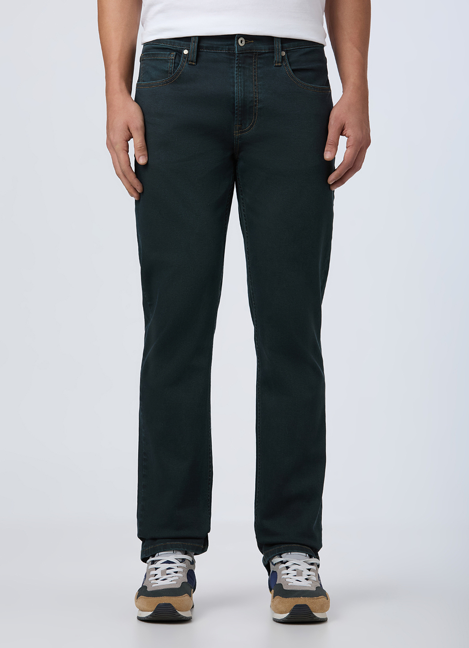 Men Blue Mid Rise Straight Fit Jeans, , large image number 6