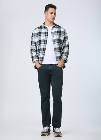 Men Blue Mid Rise Straight Fit Jeans