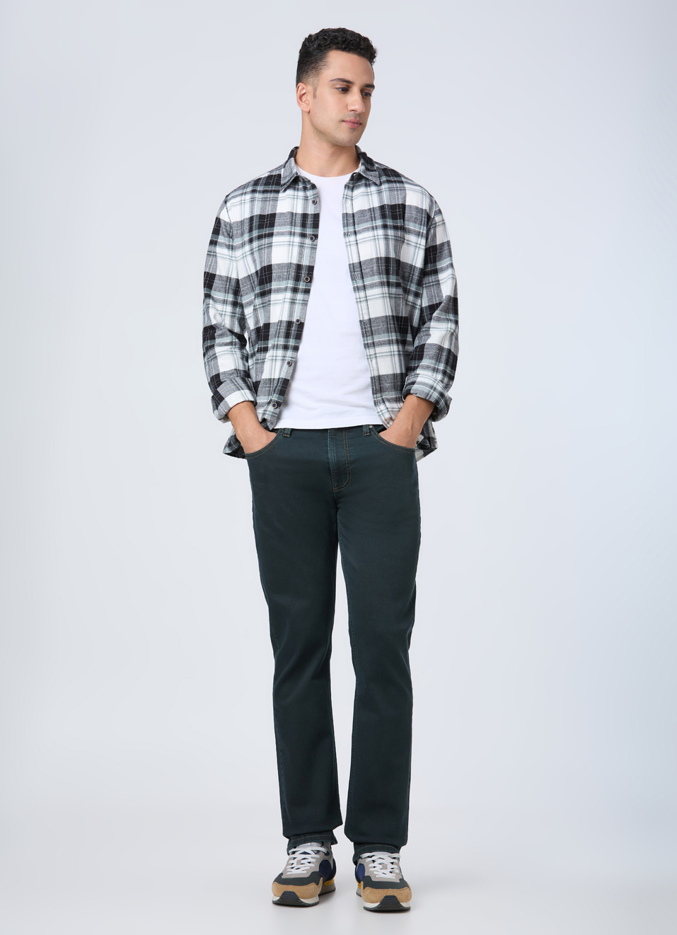 Men Blue Mid Rise Straight Fit Jeans, , large image number 0