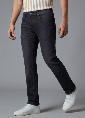 Men Black Mid Rise Slim Fit Stretchable Jeans
