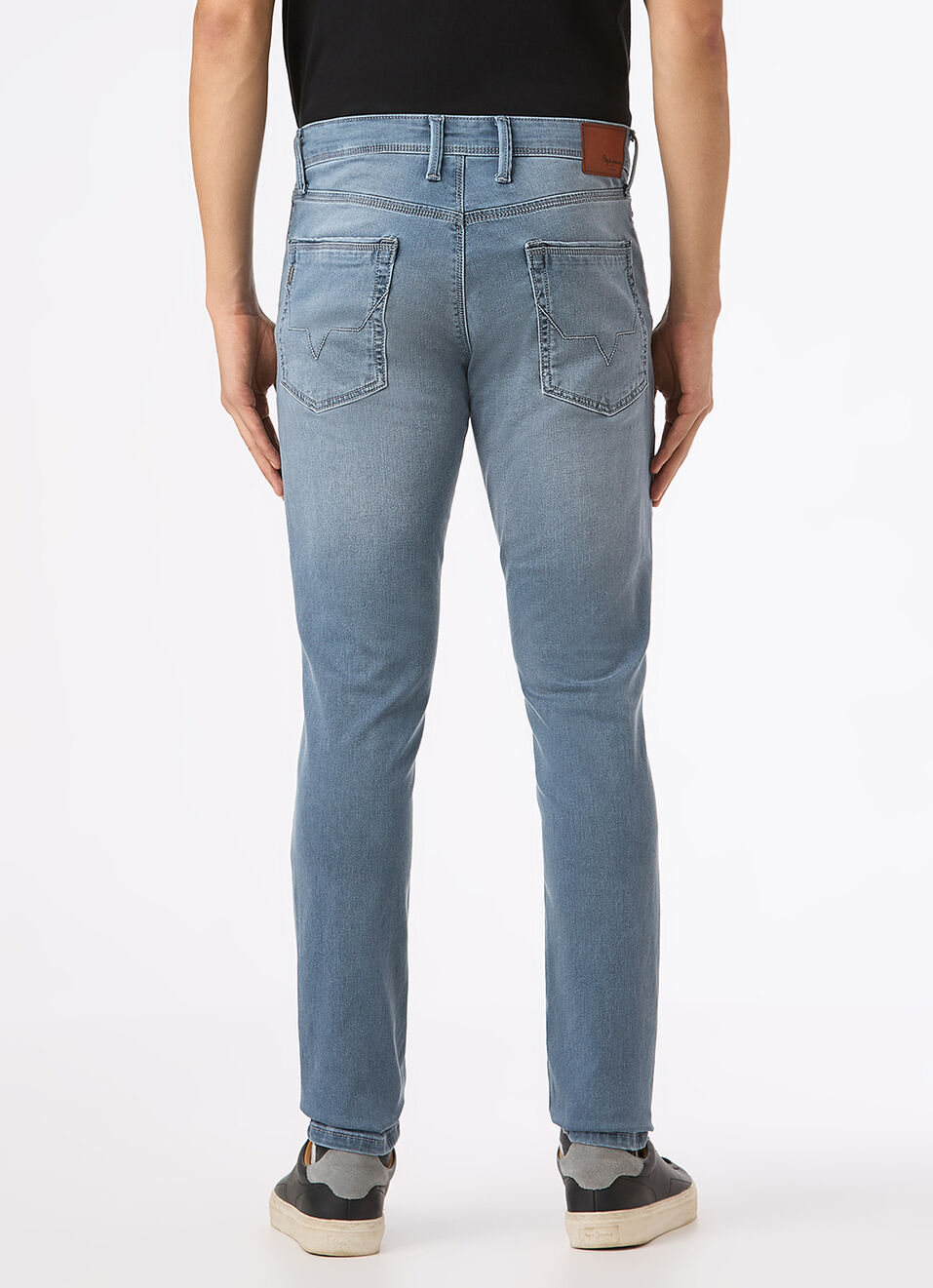 Men Blue Mid Rise Slim Fit Gymindigo Jeans, , large image number 1