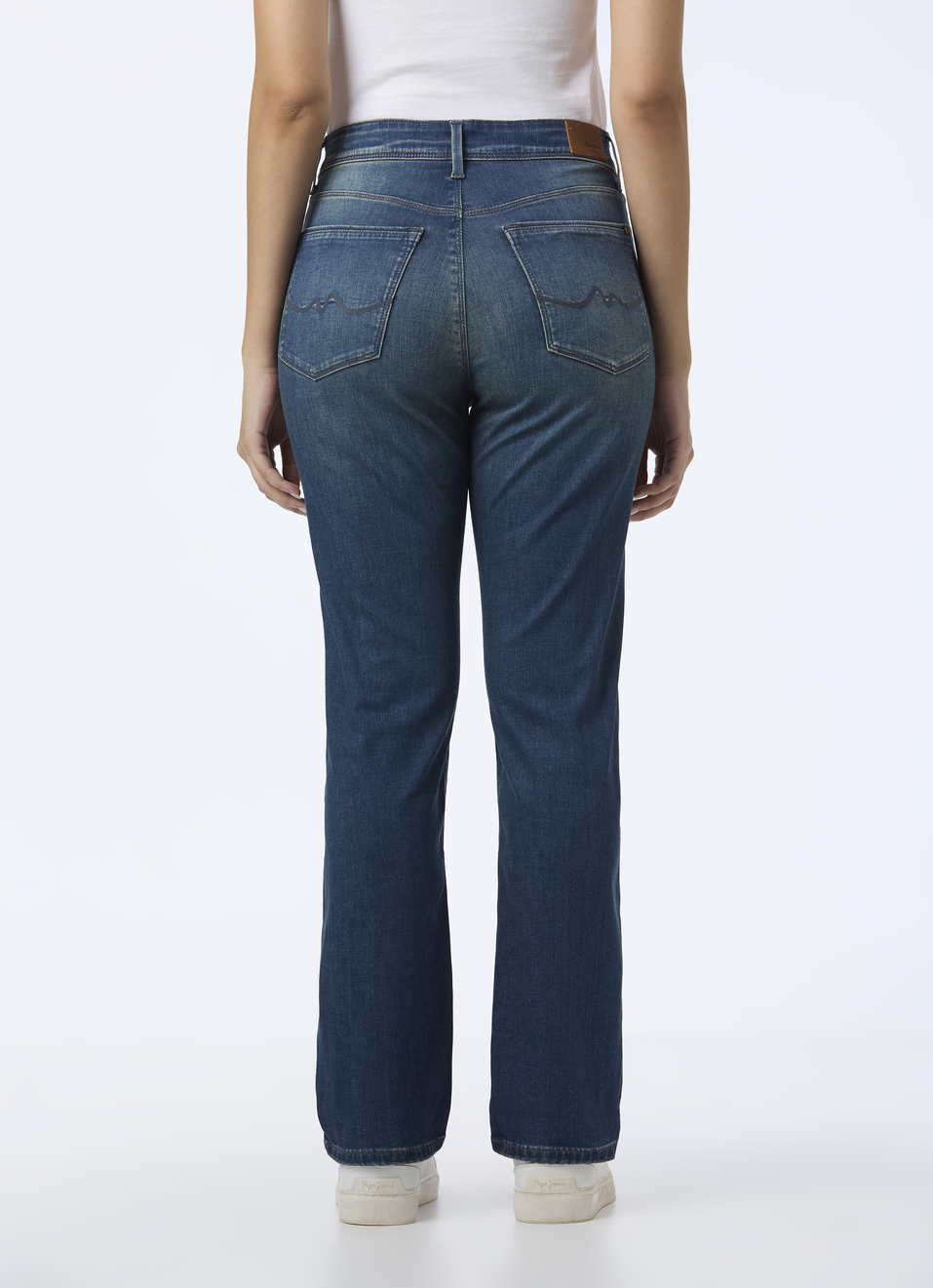 Women Blue High Rise Straight Fit Powerflex Jeans, , large image number 2