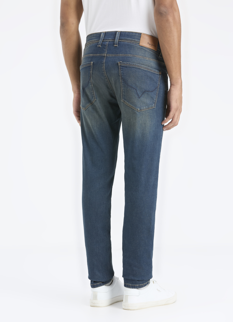 Men Blue Low Rise Slim Fit Tapered Powerflex Jeans, , large image number 2