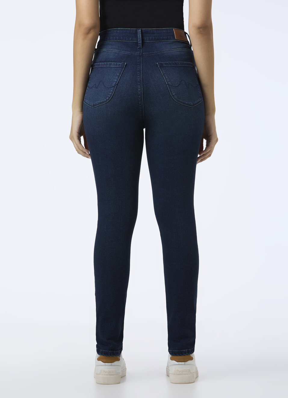 Women Dark Blue High Rise Skinny Fit Powerflex Jeans, , large image number 2