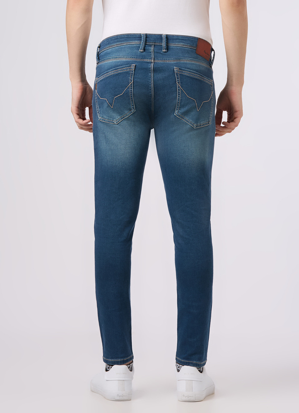 Men Blue Skinny Fit Ankle-length Gymindigo Jeans, , large image number 2