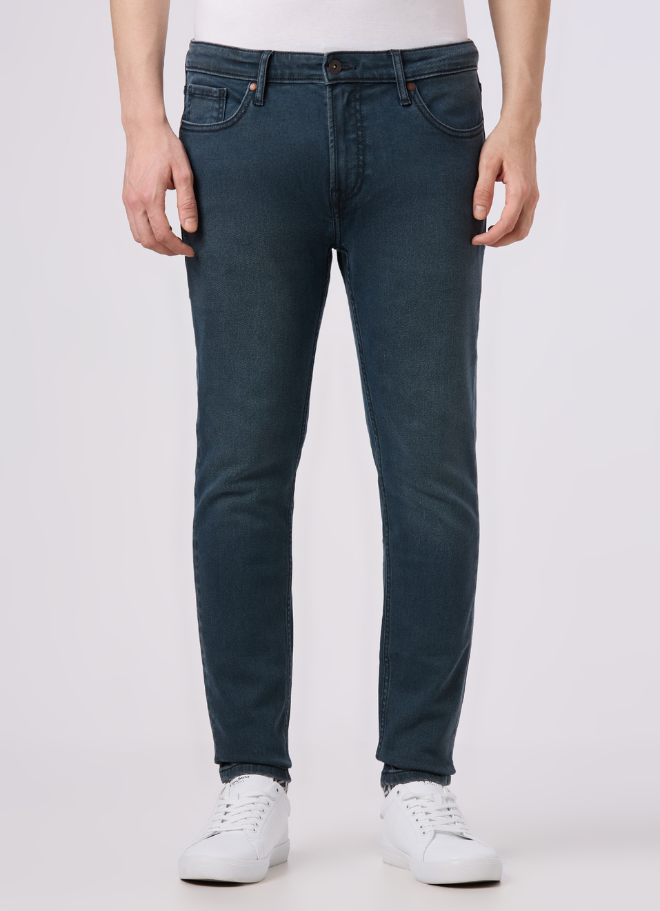 Men Blue Skinny Fit Ankle-length Stretchable Jeans, , large image number 1