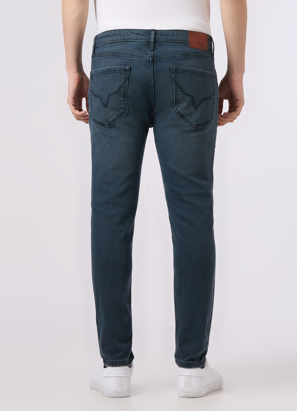 Men Blue Skinny Fit Ankle-length Stretchable Jeans, , large image number 2