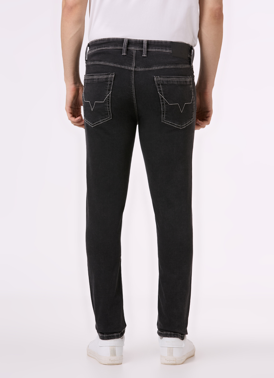 Men Black Mid Rise Slim Fit Gymindigo Jeans, , large image number 2