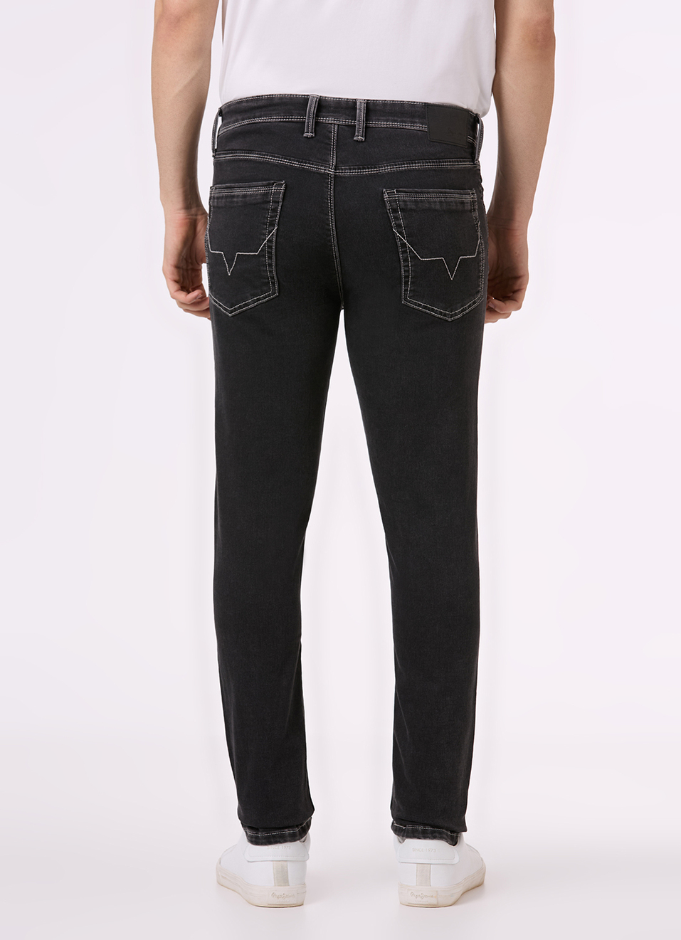 Men Black Mid Rise Slim Fit Gymindigo Jeans, , large image number 3