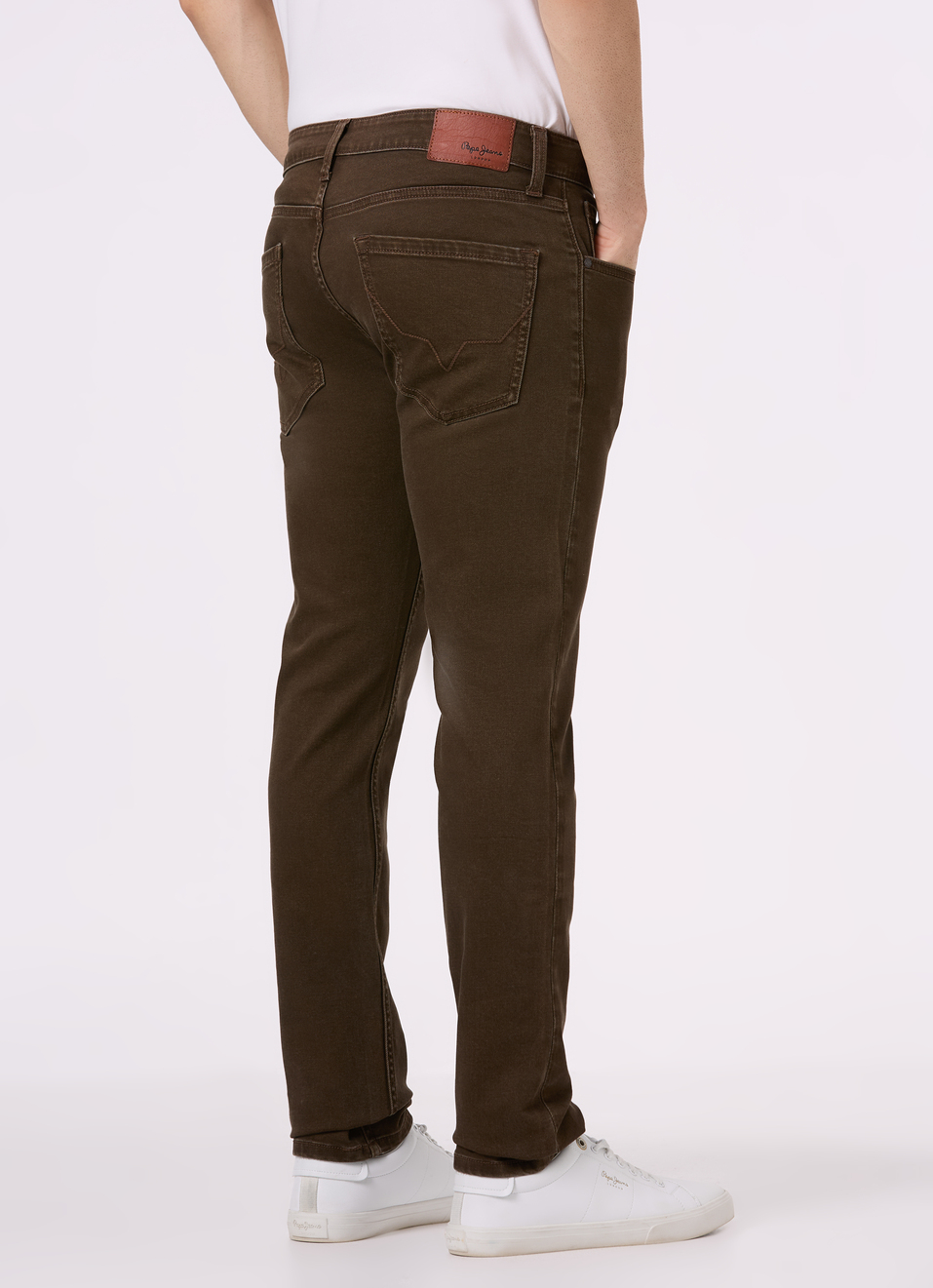 Men Brown Mid Rise Slim Fit Stretchable Jeans, , large image number 2