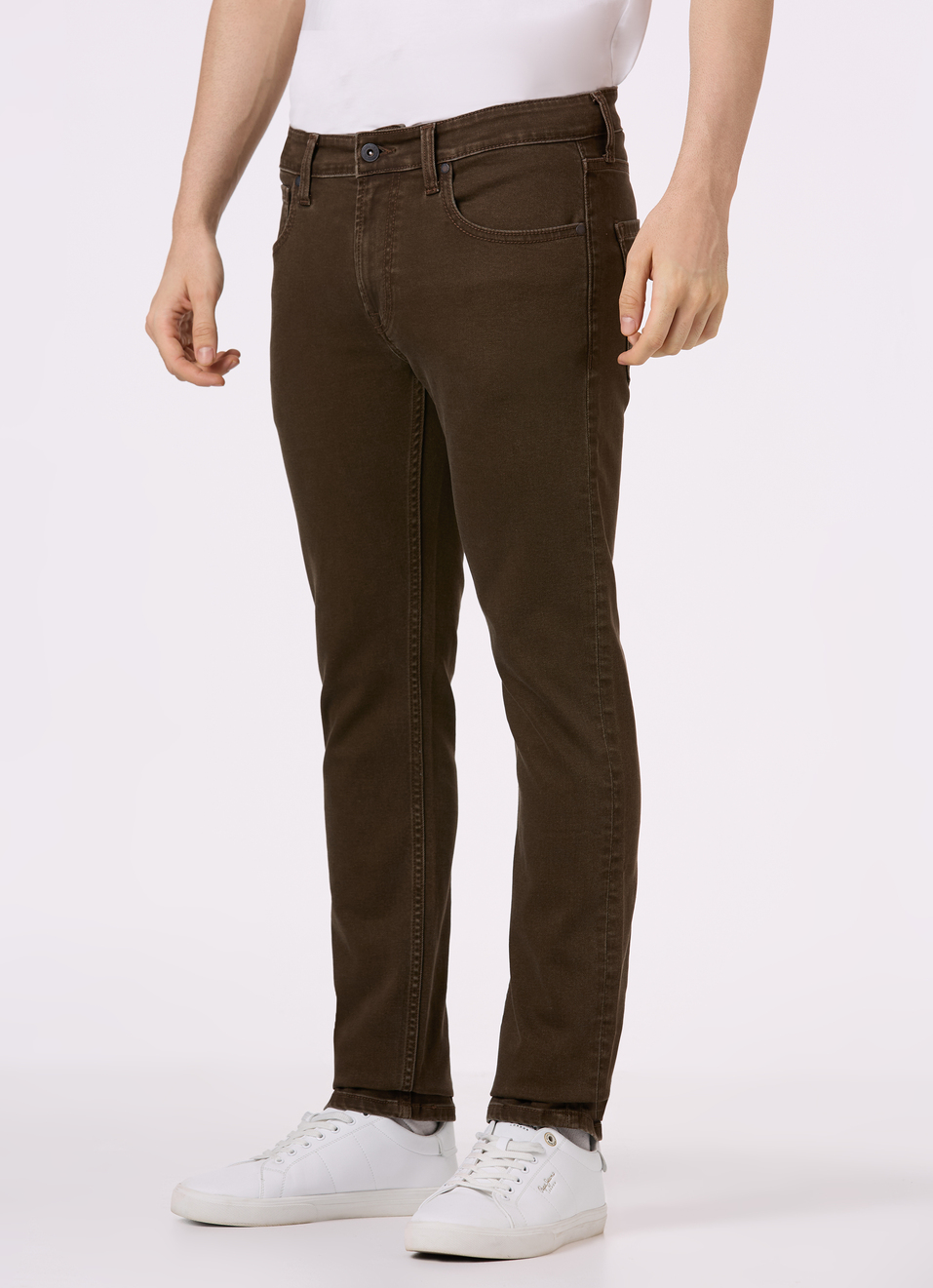 Men Brown Mid Rise Slim Fit Stretchable Jeans, , large image number 3