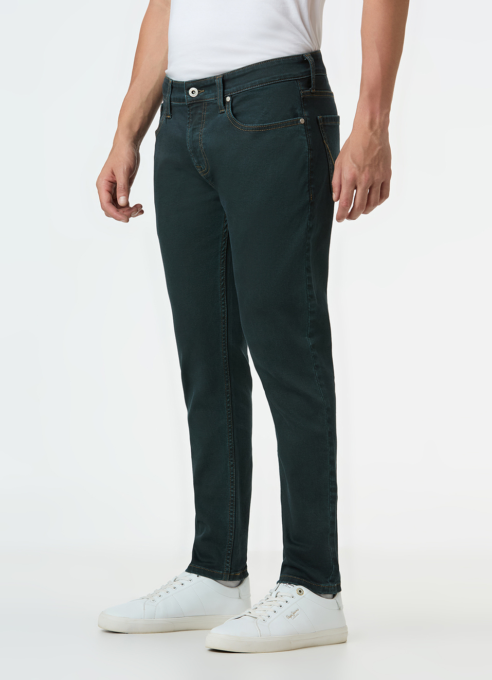 Men Blue Skinny Fit Ankle-length Jeans, , large image number 4