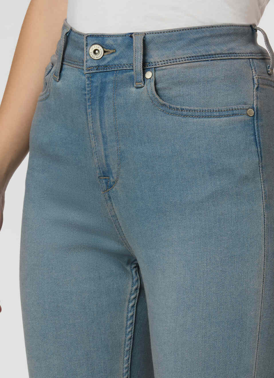 Women Light Blue High Rise Straight Fit Powerflex Jeans, , large image number 4