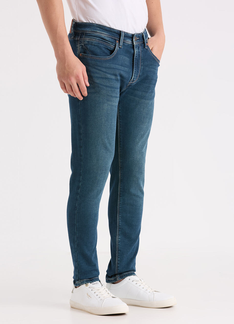 Men Green Mid Rise Slim Fit Gymindigo Jeans, , large image number 4