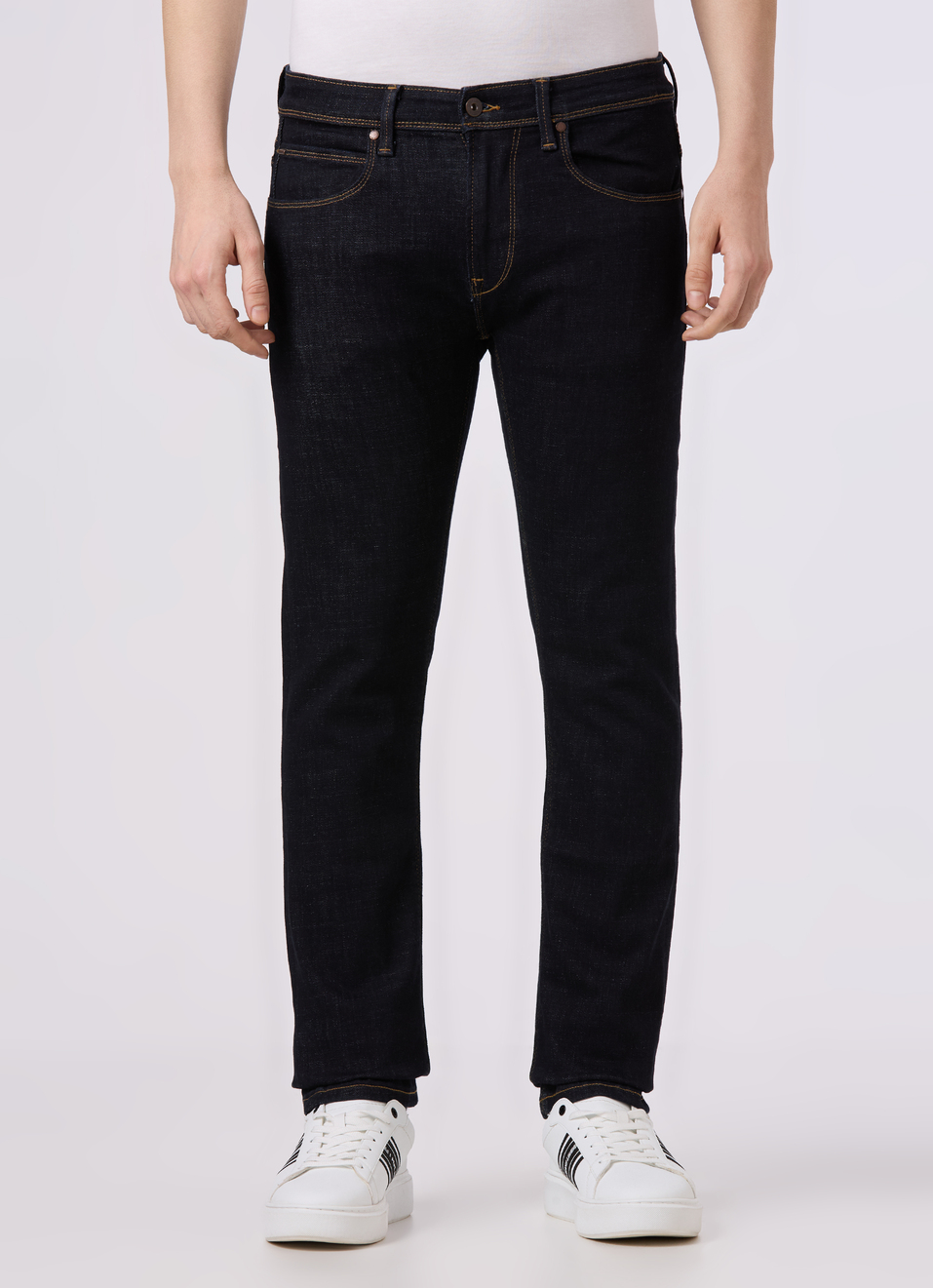 Men Raw Mid Rise Slim Fit Powerflex Jeans, , large image number 1