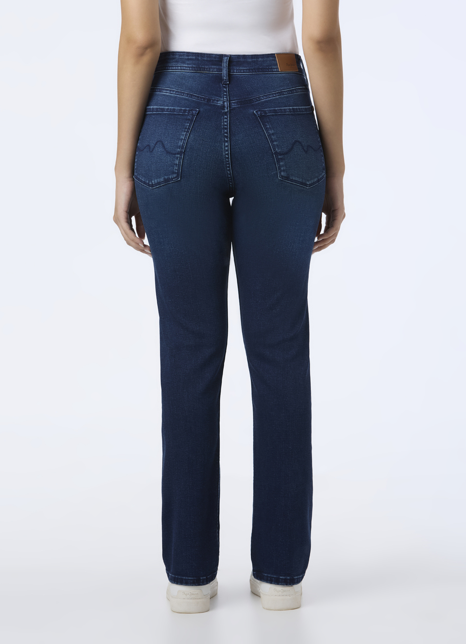 Women Blue High Rise Straight Fit Powerflex Jeans, , large image number 2