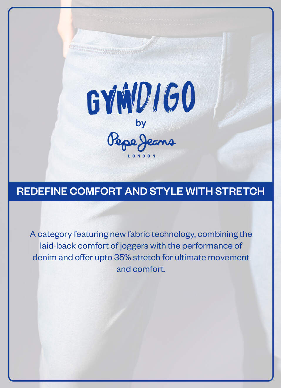 Men Light Blue Mid Rise Slim Fit Gymindigo Jeans, , large image number 6