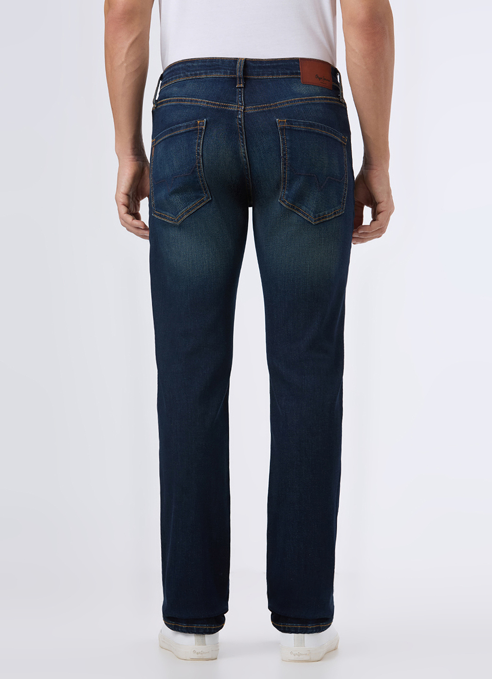 Men Tinted Blue Mid Rise Straight Fit Jeans, , large image number 3