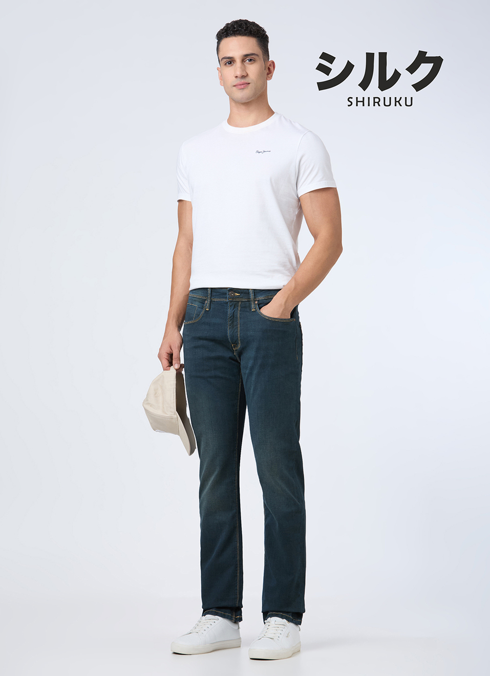 Men Blue Mid Rise Straight Fit Stretchable Jeans, , large image number 1