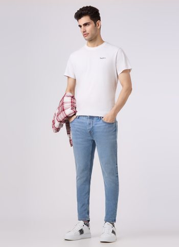 Men Light Blue Skinny Fit Ankle-length Stretchable Jeans