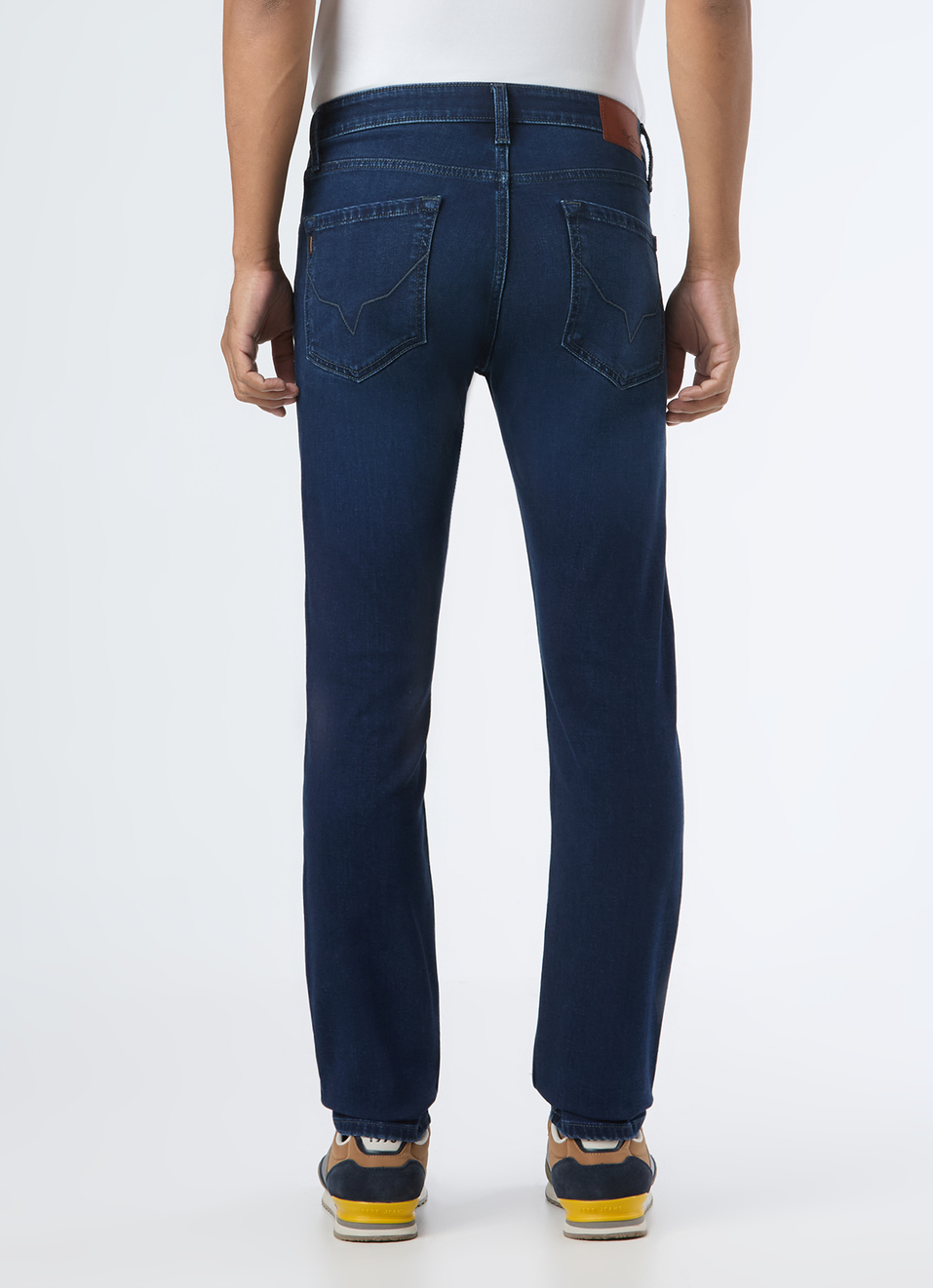 Men Blue Mid Rise Slim Fit Stretchable Jeans, , large image number 2