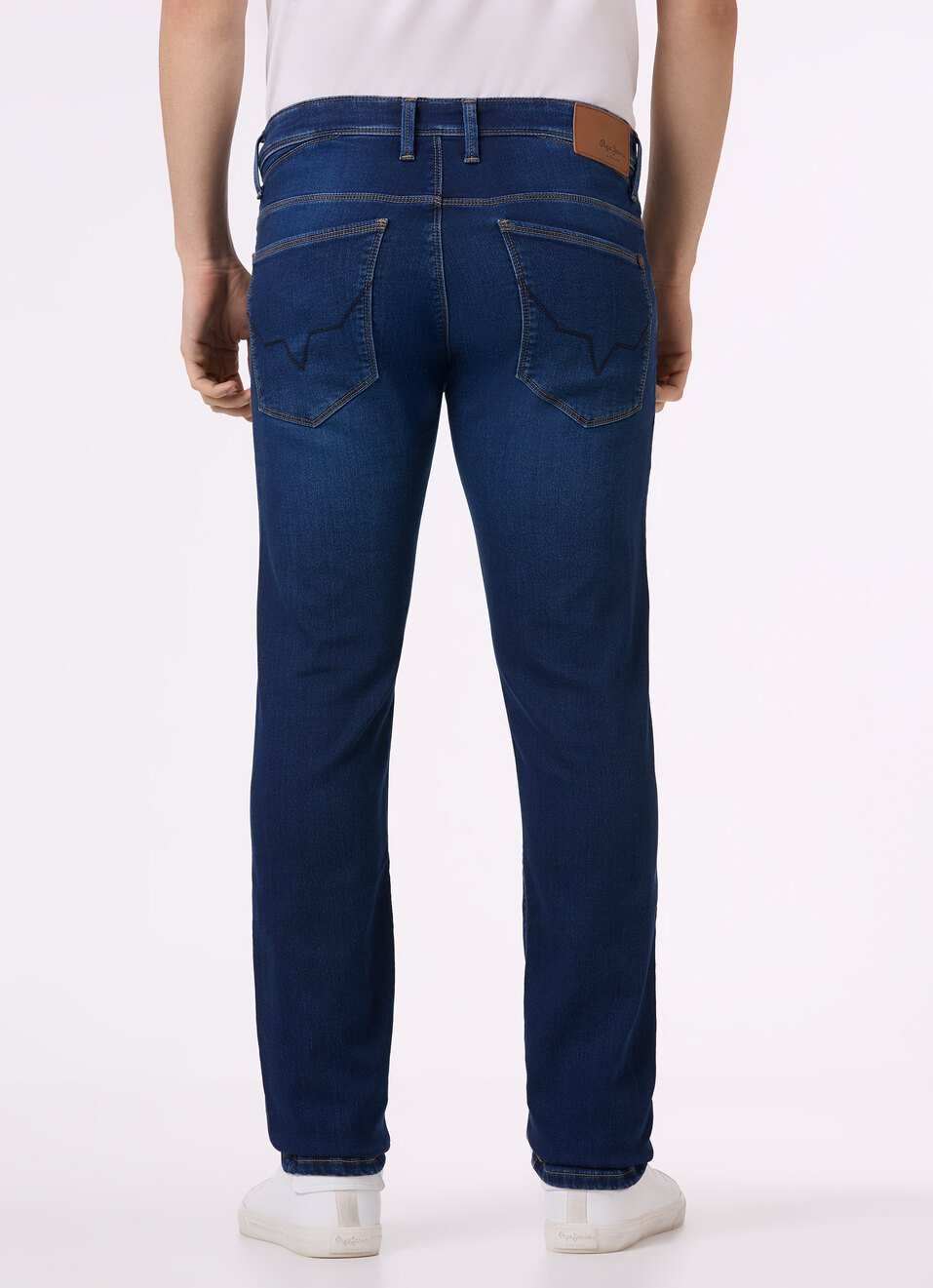 Men Blue Mid Rise Slim Fit Powerflex Jeans, , large image number 2