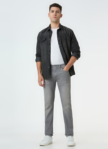 Men Grey Mid Rise Slim Fit Stretchable Jeans