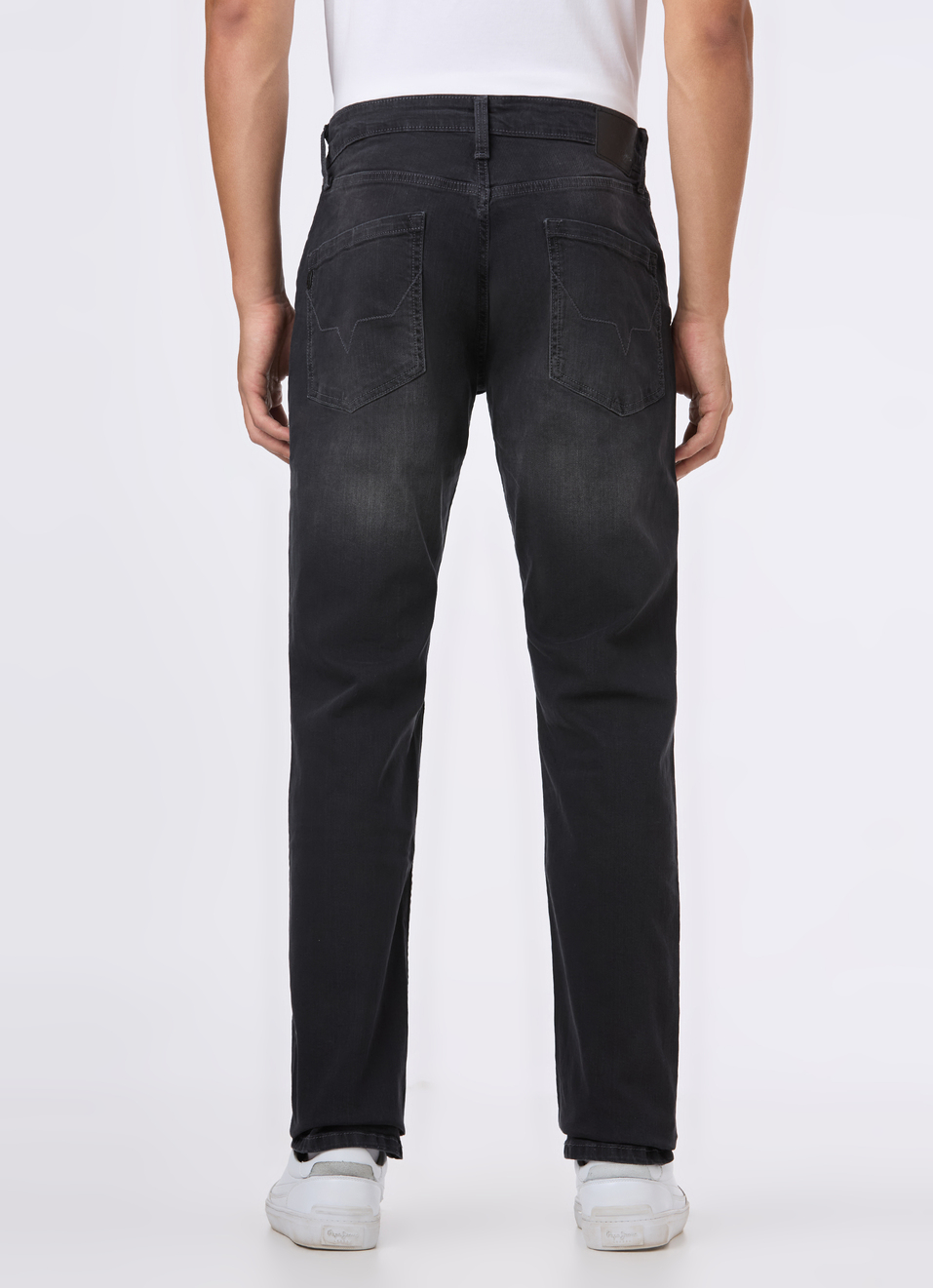 Men Grey Mid Rise Straight Fit Stretchable Jeans, , large image number 2