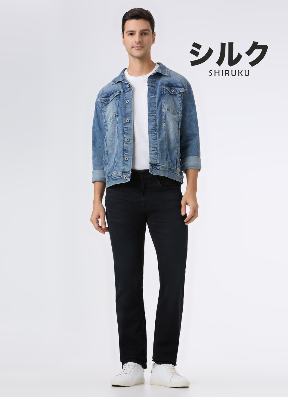 Men Black Mid Rise Straight Fit Jeans, , large image number 0