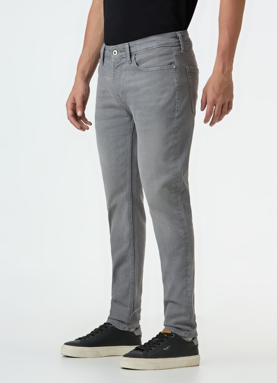 Men Grey Skinny Fit Ankle-length Stretchable Jeans, , large image number 3