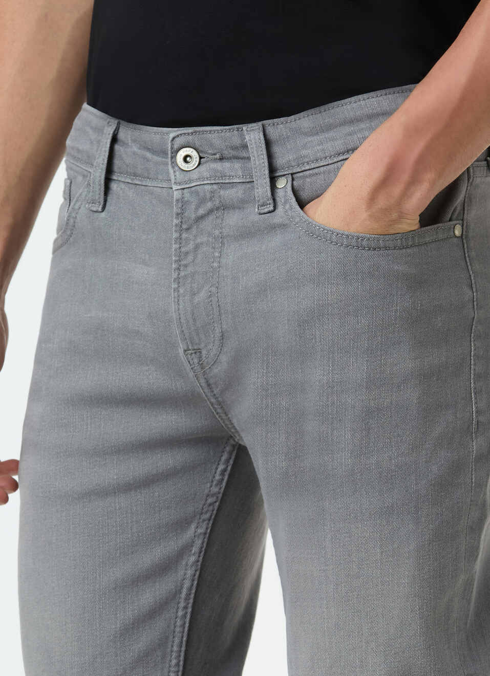 Men Grey Skinny Fit Ankle-length Stretchable Jeans, , large image number 4