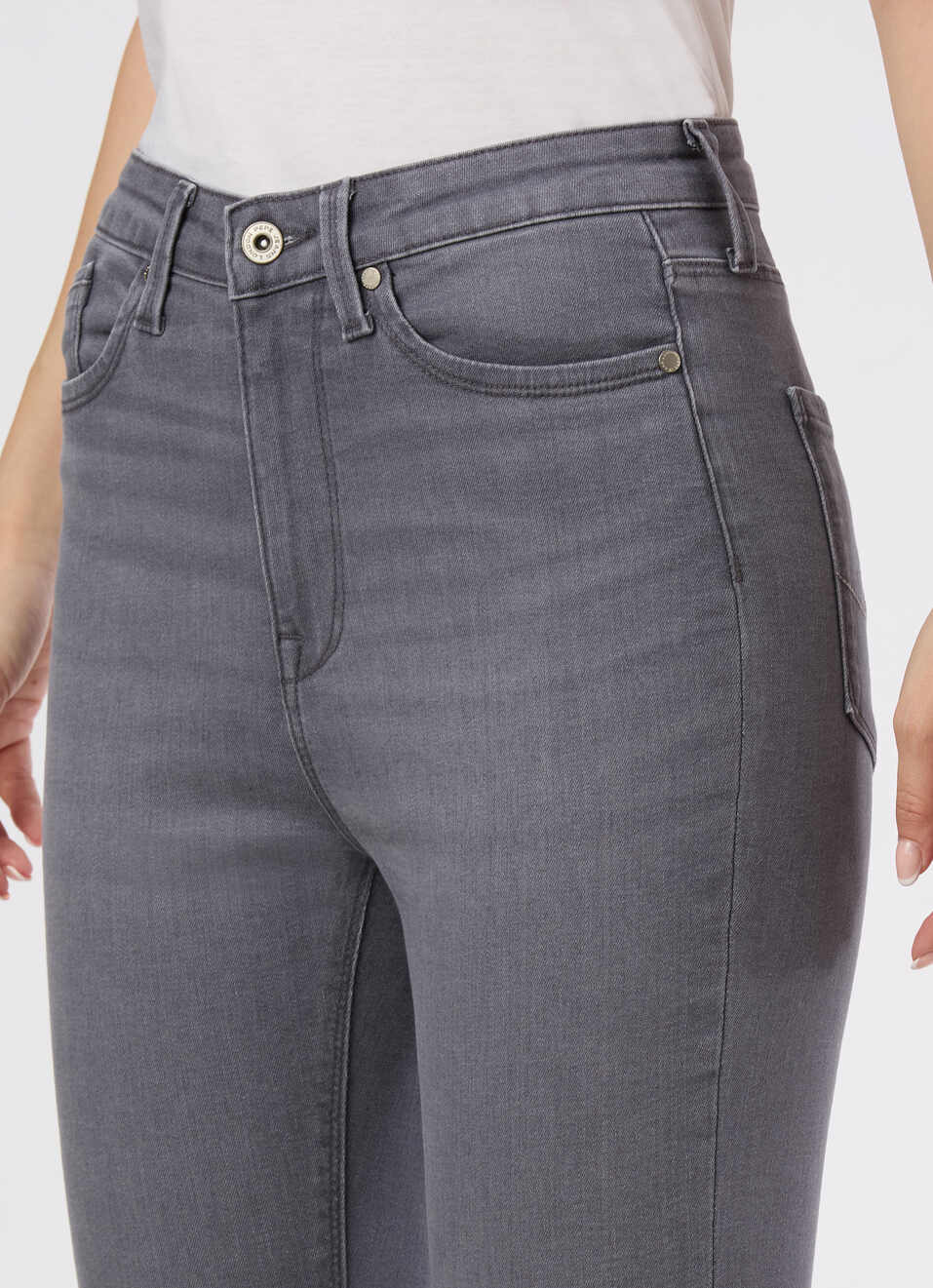 Women Grey High Rise Skinny Fit Powerflex Jeans, , large image number 4