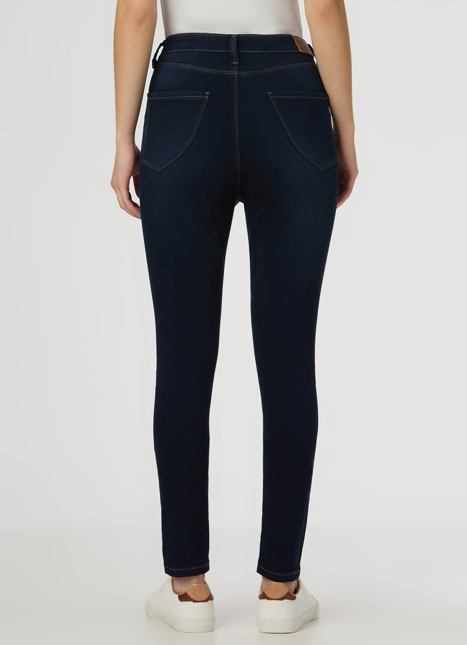 Women Dark Blue High Rise Skinny Powerflex Jeans, , large image number 2