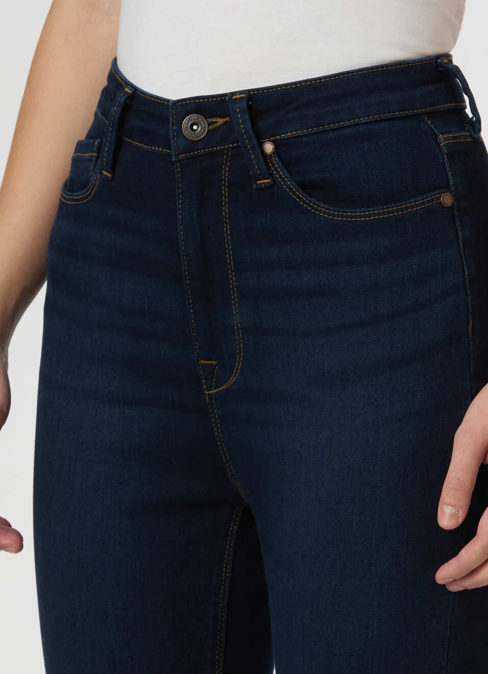 Women Dark Blue High Rise Skinny Powerflex Jeans, , large image number 4