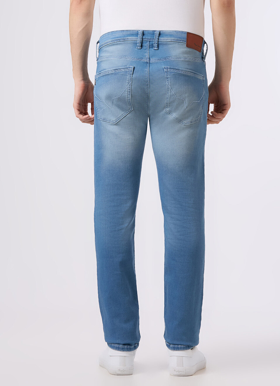 Men Light Blue Mid Rise Slim Fit Gymindigo Jeans, , large image number 2