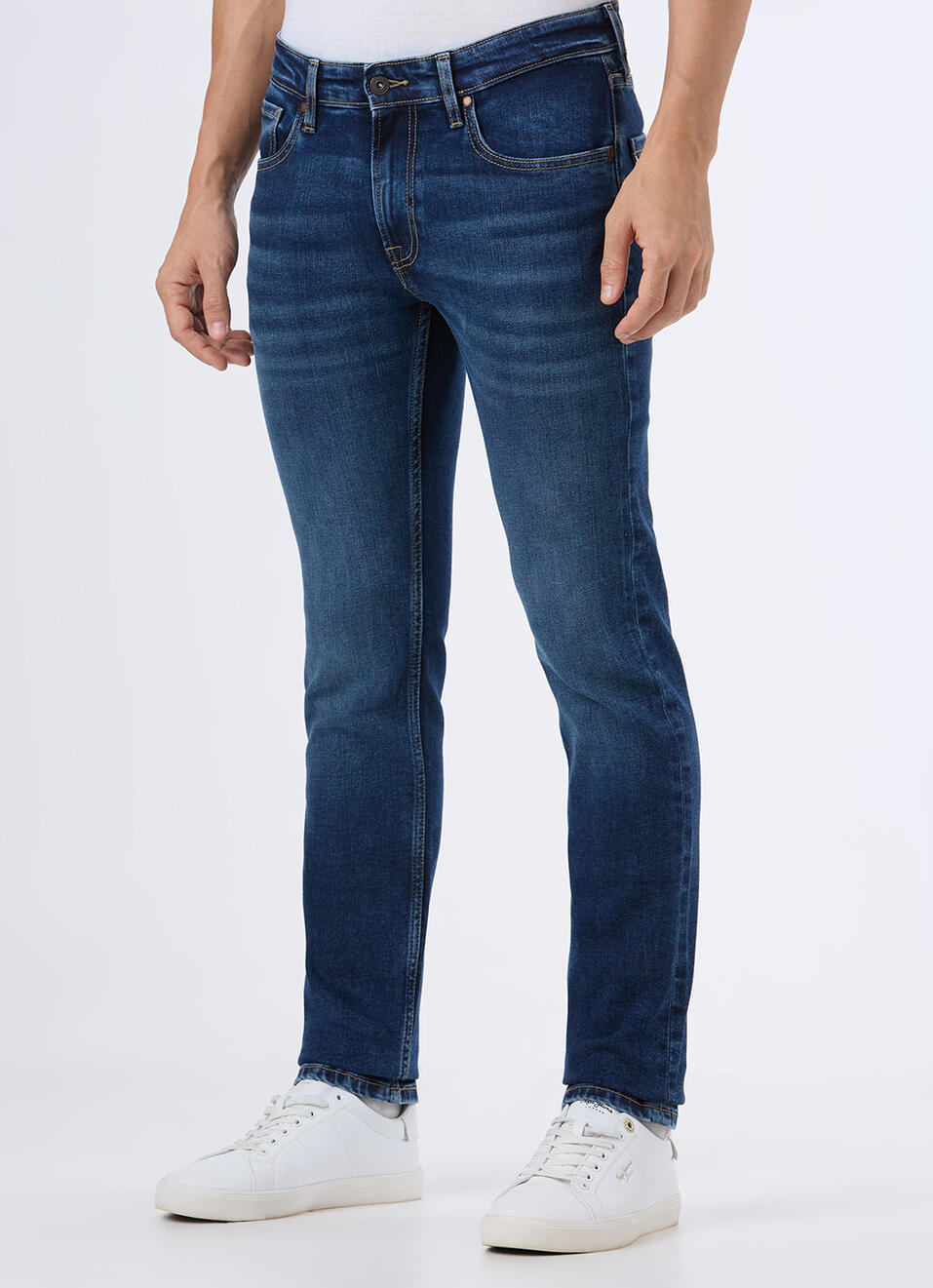 Men Green Mid Rise Slim Fit Jeans, , large image number 4