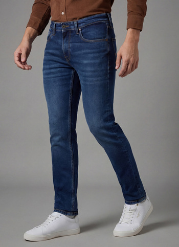 Men Green Mid Rise Slim Fit Jeans