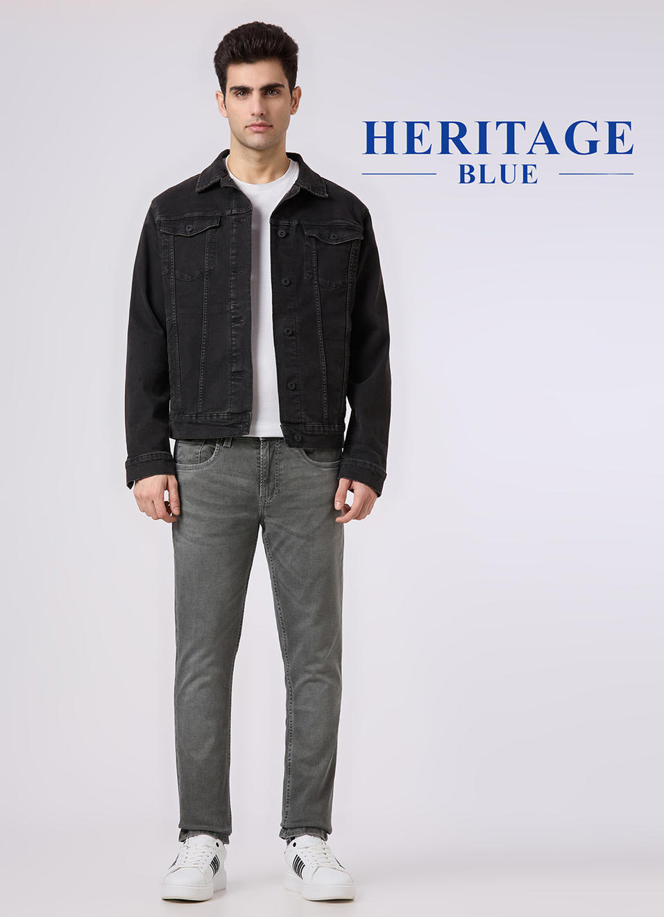 Men Grey Mid Rise Slim Fit Stretchable Jeans, , large image number 1