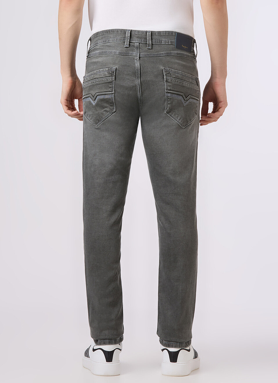 Men Grey Mid Rise Slim Fit Stretchable Jeans, , large image number 3