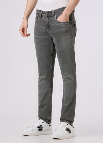 Men Grey Mid Rise Slim Fit Stretchable Jeans