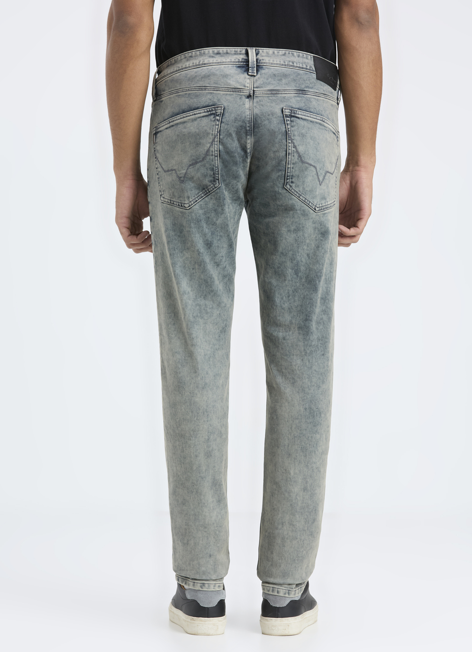 Men Grey Low Rise Slim Fit Tapered Jeans, , large image number 2