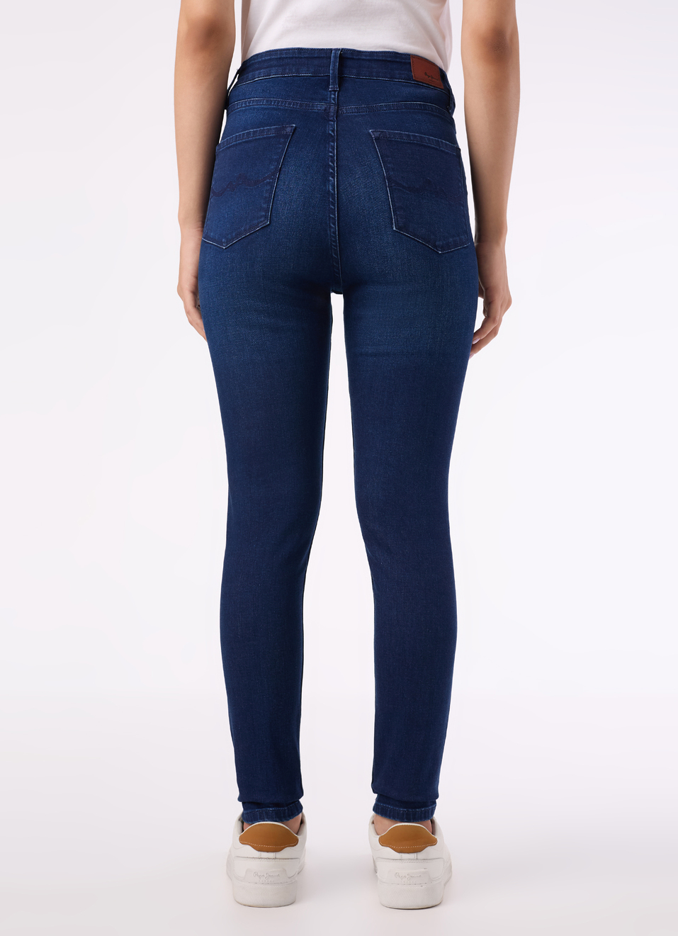 Women Dark Blue High Rise Skinny Fit Stretchable Jeans, , large image number 2