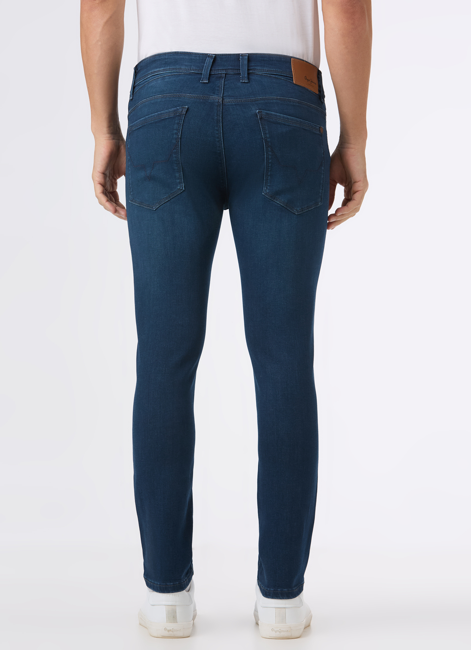 Men Blue Mid Rise Slim Fit Powerflex Jeans, , large image number 2