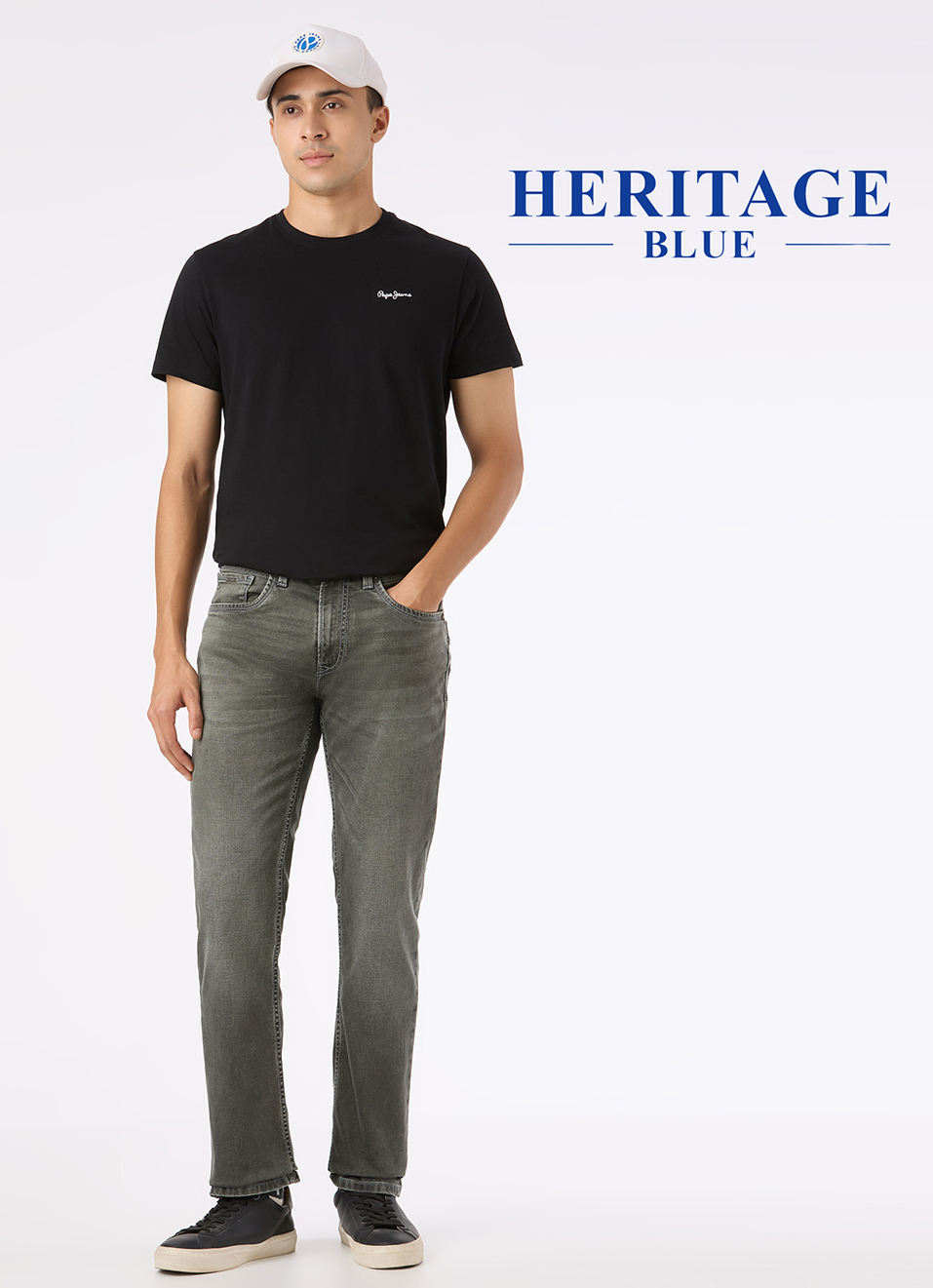 Men Grey Mid Rise Straight Fit Stretchable Jeans, , large image number 1