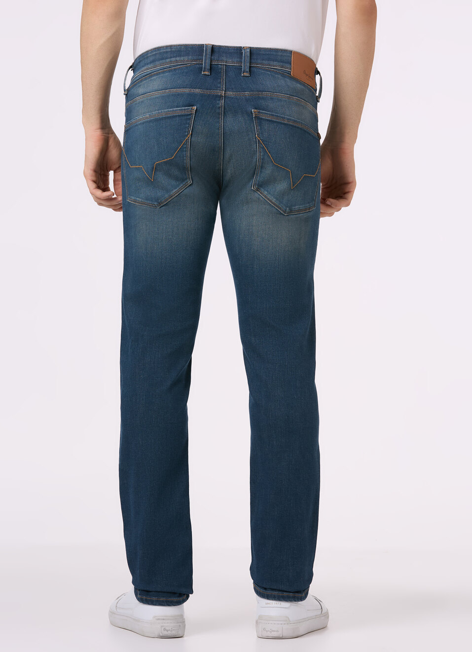 Men Blue Mid Rise Slim Fit Distressed Powerflex Jeans, , large image number 2